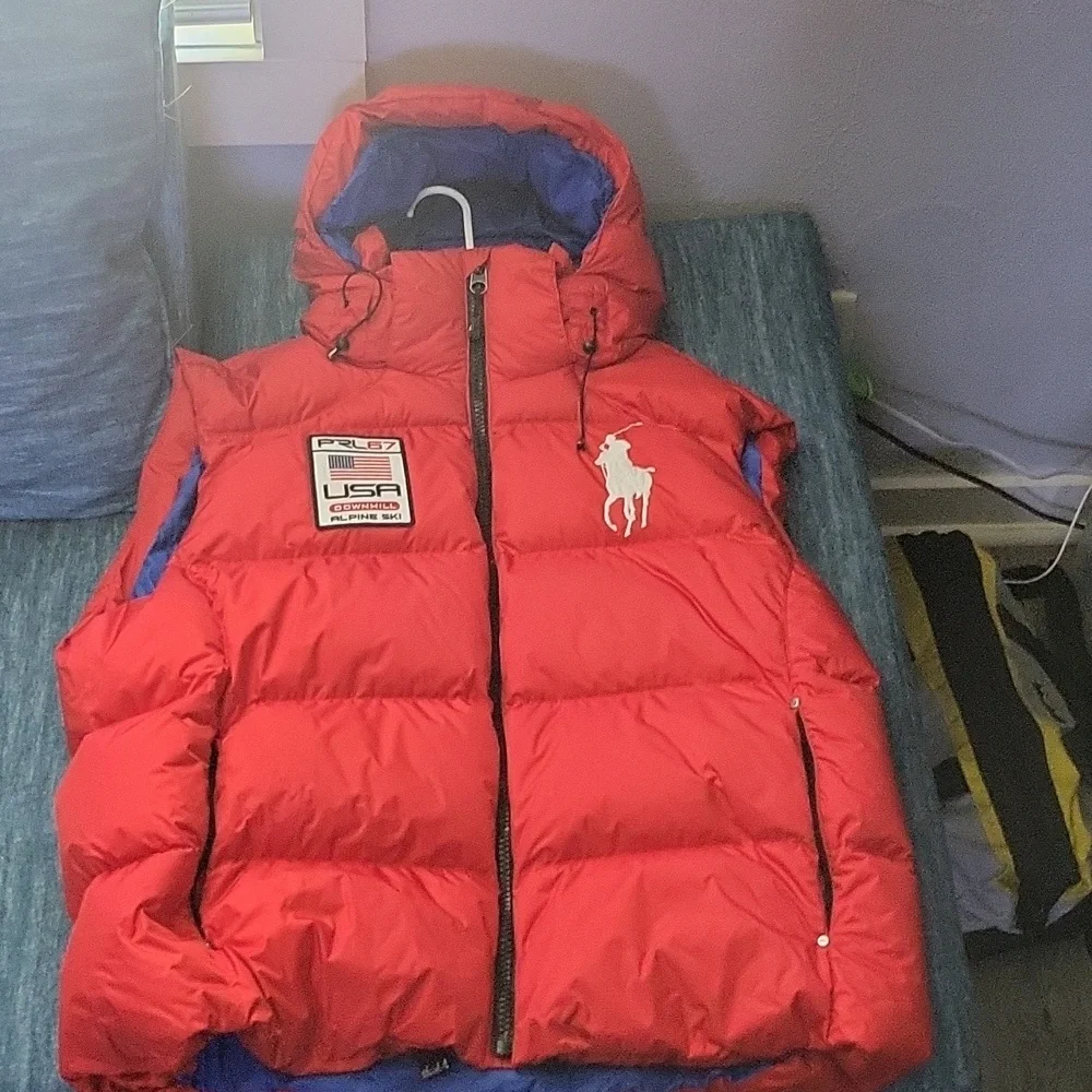 Polo Ralph Lauren 赤 ダウンベスト PRL67 POLO RALPH LAUREN(ポロラルフローレン) PRL 67 Big Pony Down Vest